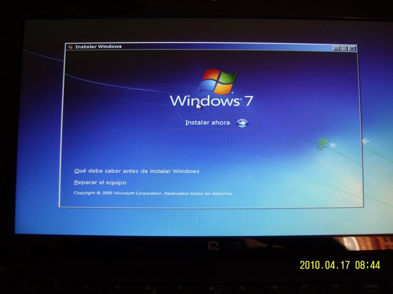 Instalando al noble Windows 7 en equipos viejos